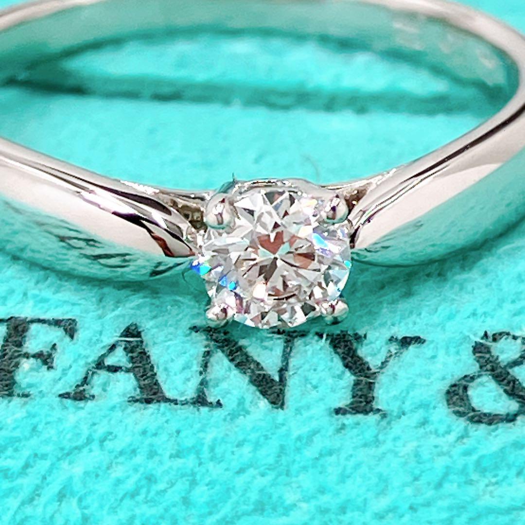 極美品 ティファニー ハーモニー リング 8号 ダイヤ 0.2ct プラチナ