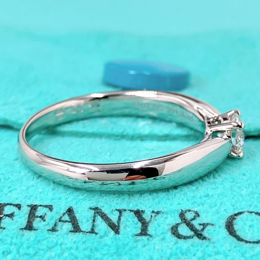 極美品 ティファニー ハーモニー リング 8号 ダイヤ 0.2ct プラチナ