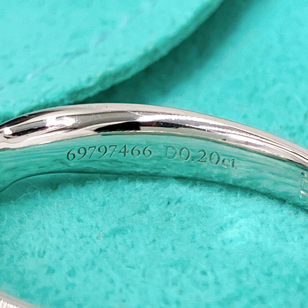 極美品 ティファニー ハーモニー リング 8号 ダイヤ 0.2ct プラチナ