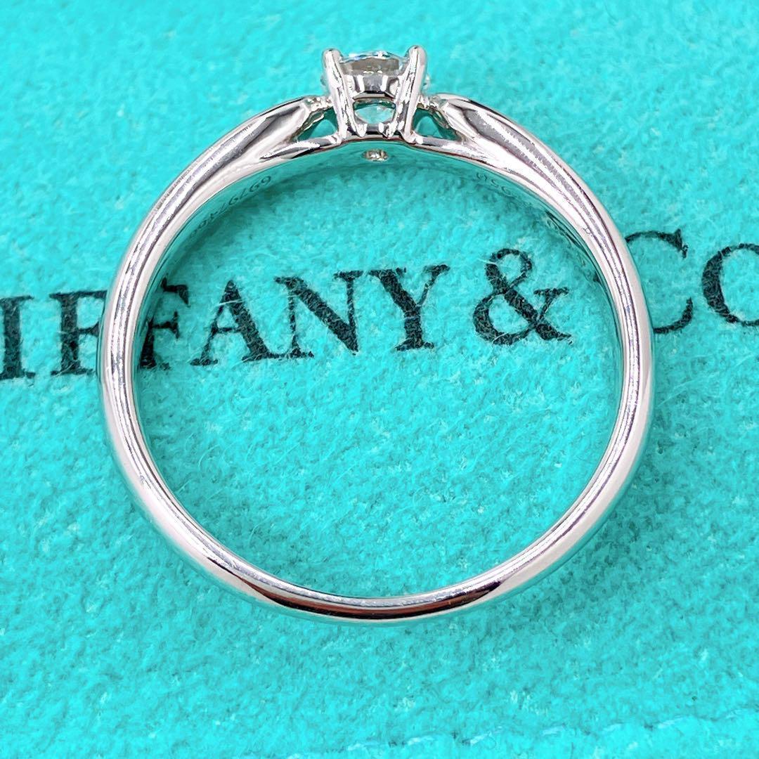 極美品 ティファニー ハーモニー リング 8号 ダイヤ 0.2ct プラチナ