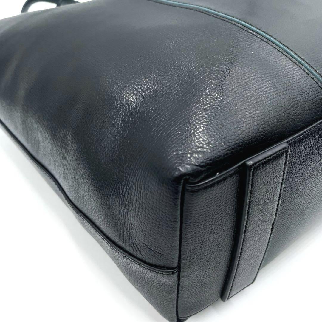 【極美品】ポールスミス　トートバッグ　ブラック　レザー　A4収納可