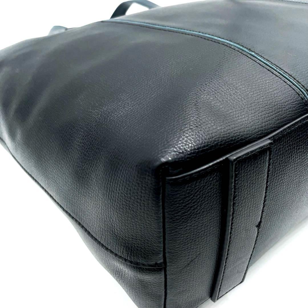 【極美品】ポールスミス　トートバッグ　ブラック　レザー　A4収納可