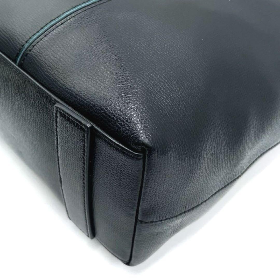 【極美品】ポールスミス　トートバッグ　ブラック　レザー　A4収納可