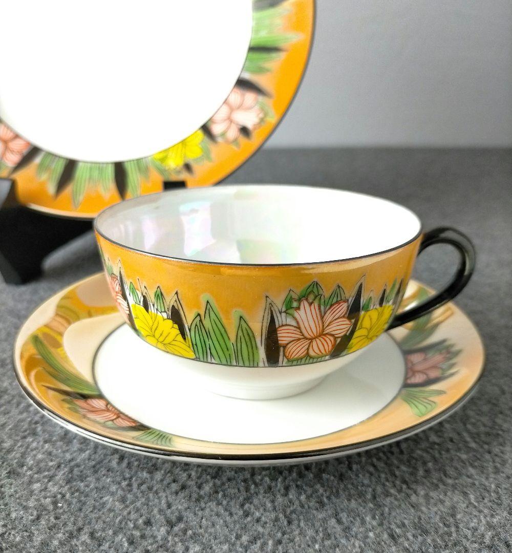 福袋福袋オールドノリタケ ラスター3点セット花絵カップ&ソーサー