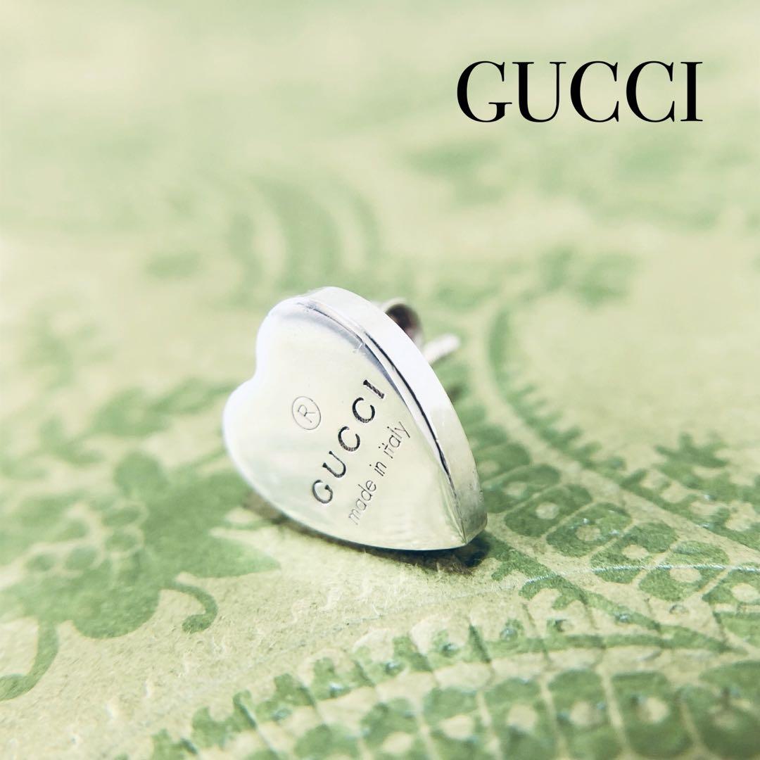 GUCCI トレードマーク ハート ピアス 片耳 M25 5048