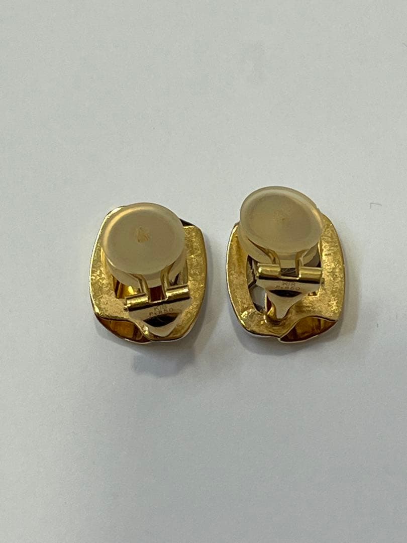 美品‼️K18／PT850コンビイヤリング