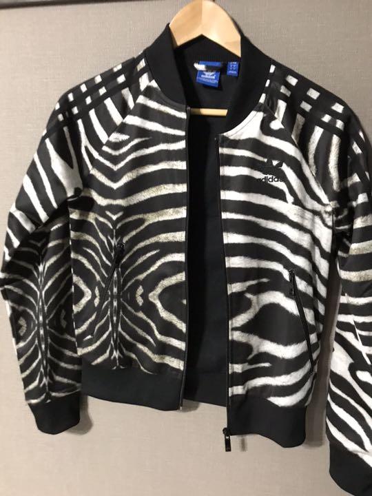 美品 adidas originals ☆ゼブラ柄 2XOTトラックジャケット adidas originals ゼブラジャージ レディース トラック