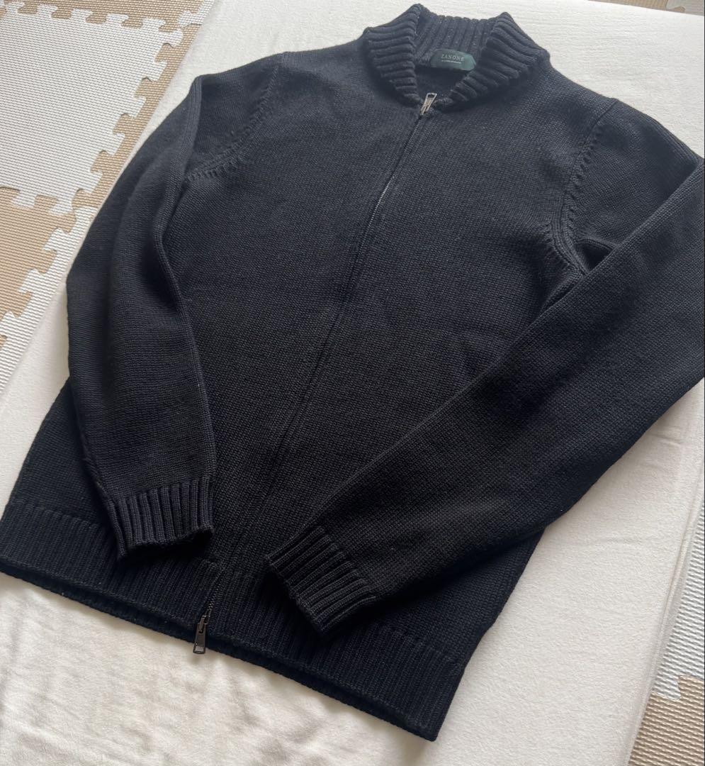 ZANONE ZIP スタンドカラー ニット　ボンバージャケット