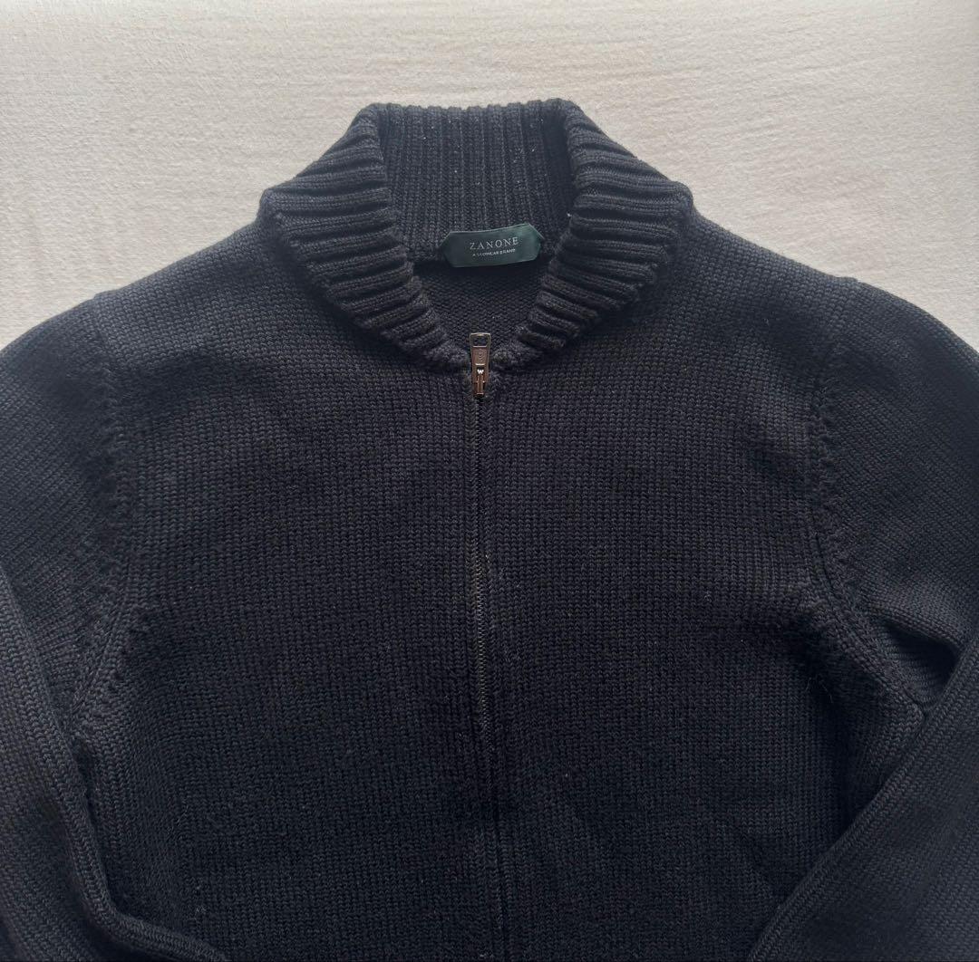 ZANONE ZIP スタンドカラー ニット　ボンバージャケット