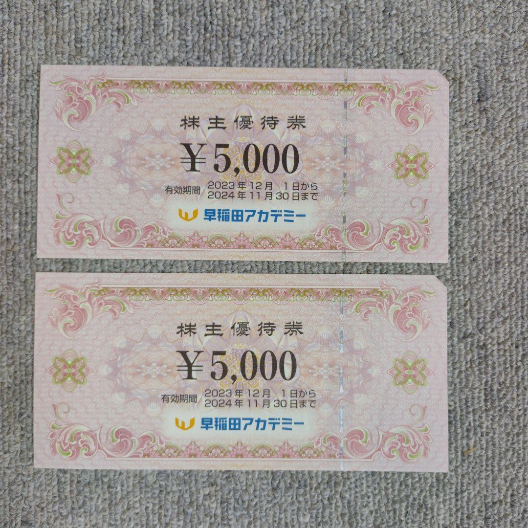 早稲田アカデミー　優待　１万円分