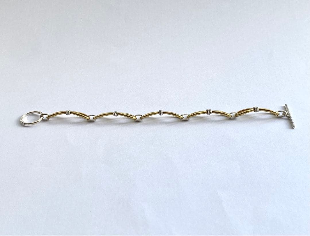 インフィニティ チェーン ブレスレット 真鍮 silver950 925 インフィニティ チェーン ブレスレット 真鍮 silver950 925