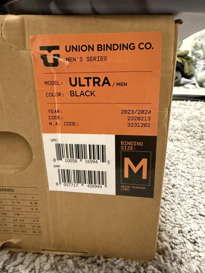 UNION ULTRA ビンディング Mサイズ ブラック 2023/2024