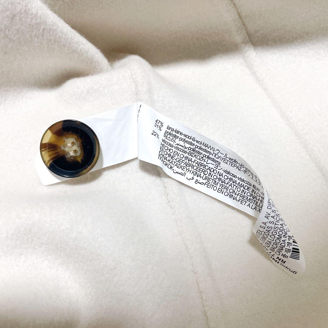 ZARA 新品タグ付き　ダブルブレスト ロングコート　エクリュ　Mサイズ