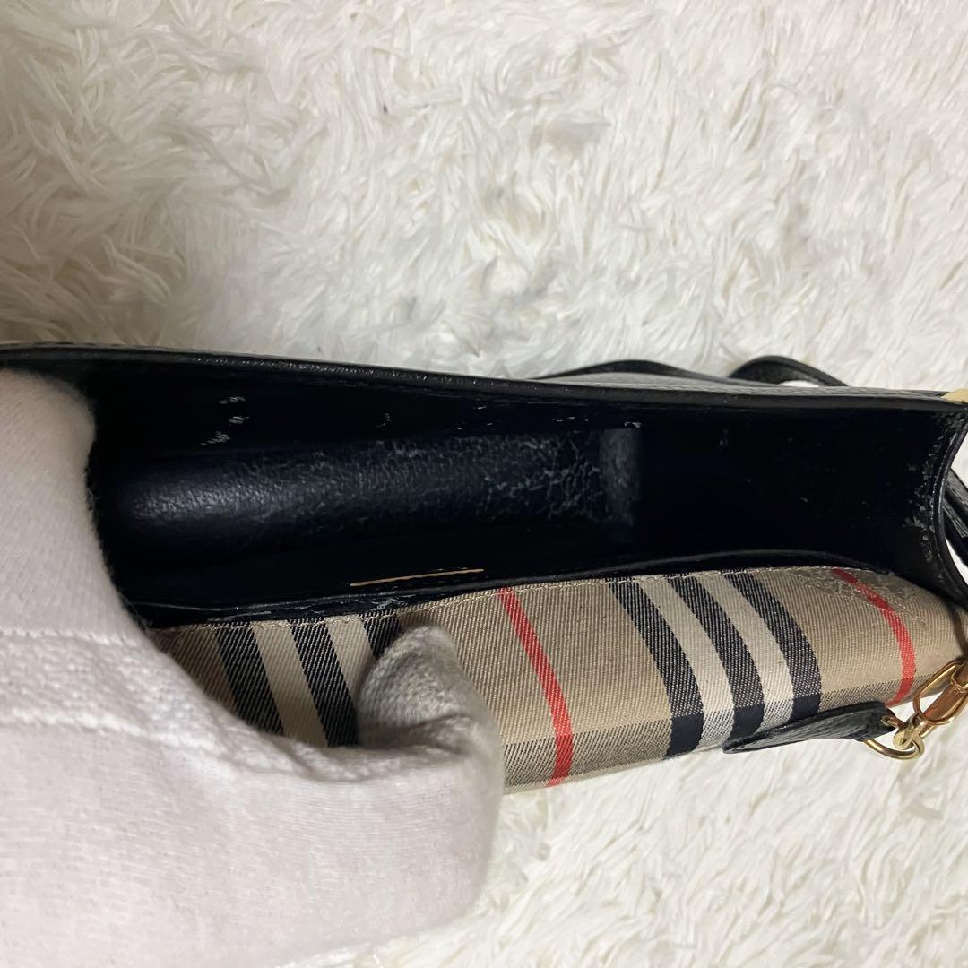 BURBERRY クラッチバッグ セカンドバッグ ミニ レザー ゴールド金具