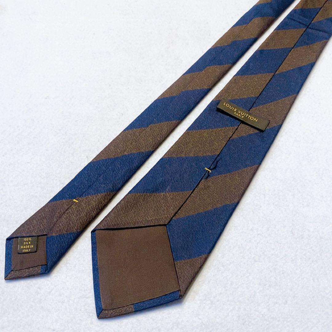 【美品】箱付 LOUIS VUITTON ブラウン ストライプ ハイブランド