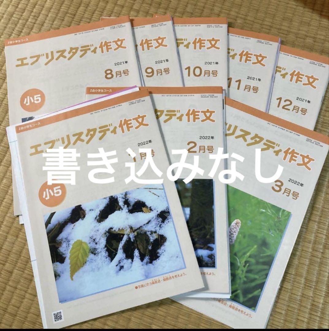 【未記入】最新1年分 Z会　エブリスタディ 作文　５年生 専科 未記入】最新1年分 Z会 エブリスタディ 作文 5年生 専科 - メルカリ