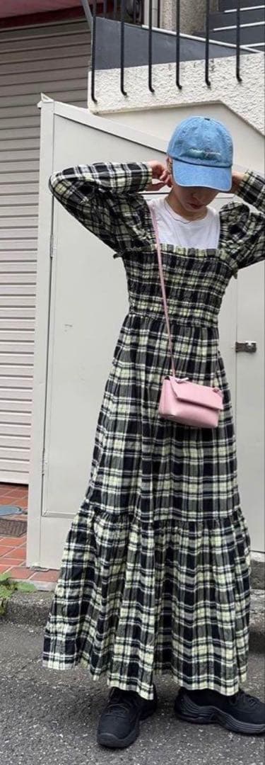 GANNI チェック柄 ワンピース GANNI チェック柄 ワンピース