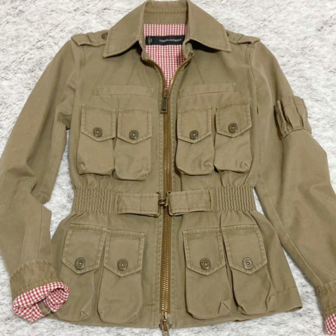 極美品 ミリタリージャケット イタリア製 rLyvP-m18399558002 DSQUARED2 ディースクエアード 高評価安い