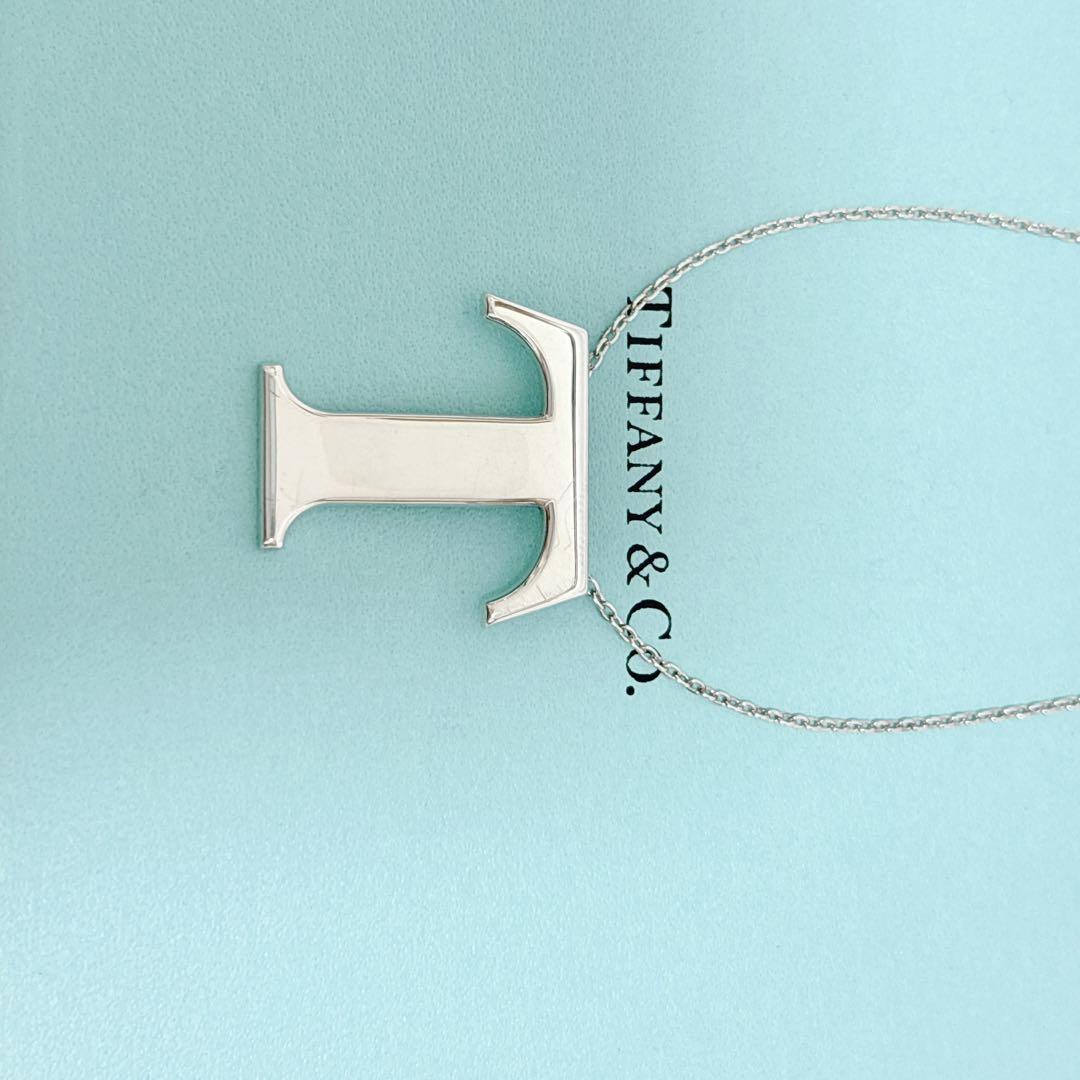 【美品】 TIFFANY&Co. ラージ イニシャル T ネックレス A464