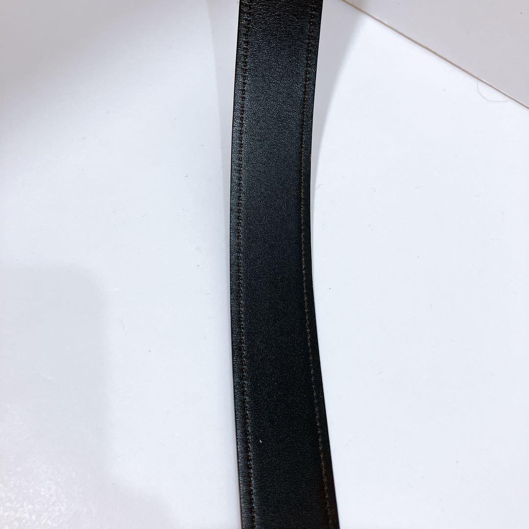 【希少】Burberry ダークブラウン　ベルト　サイズ調整らくらく　80cm