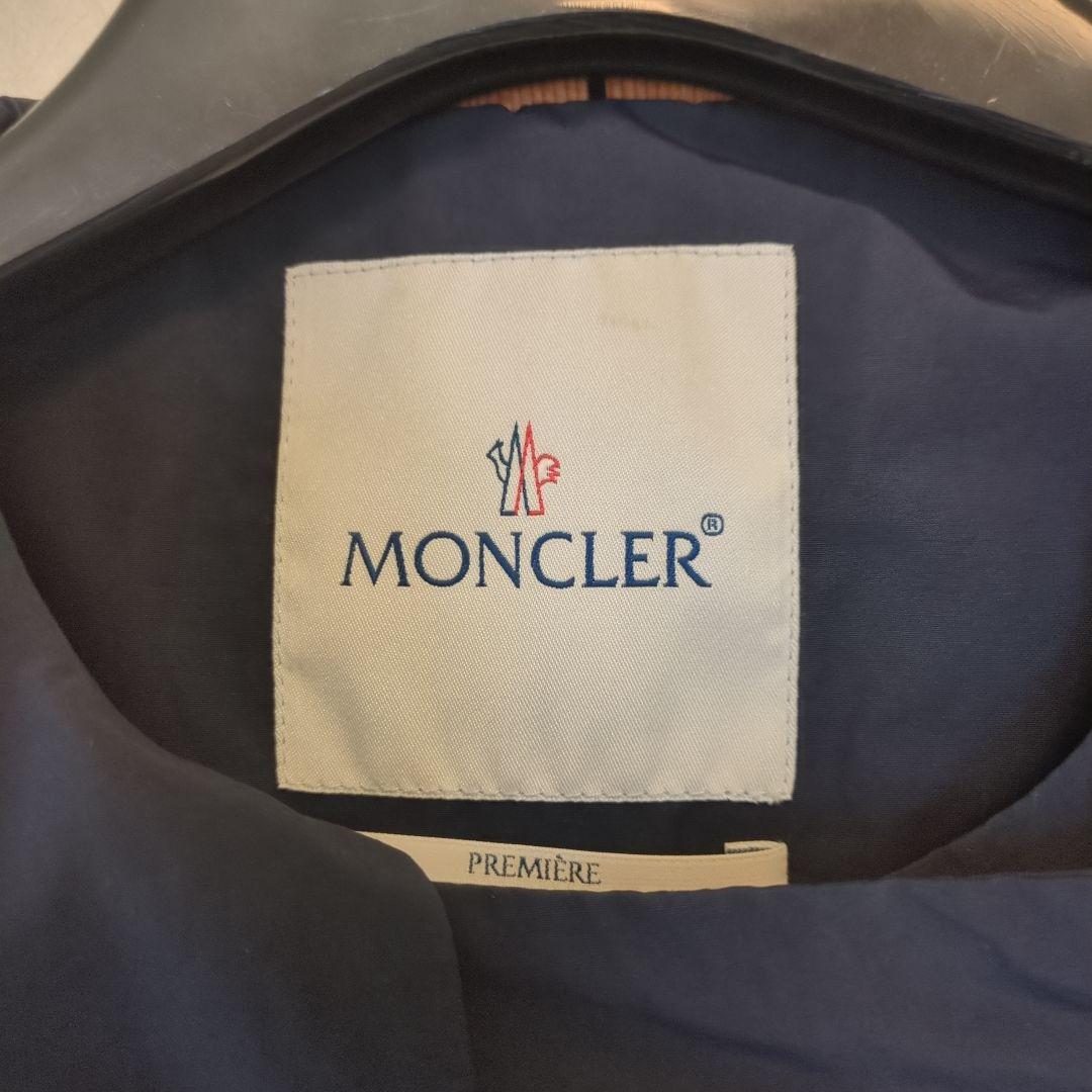 モンクレールMONCLERスプリングコート　紺色　1サイズ　美品
