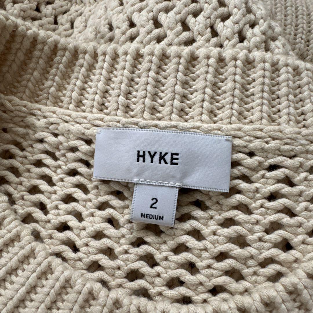 ハイク HYKE 透かし編みニット ベージュ