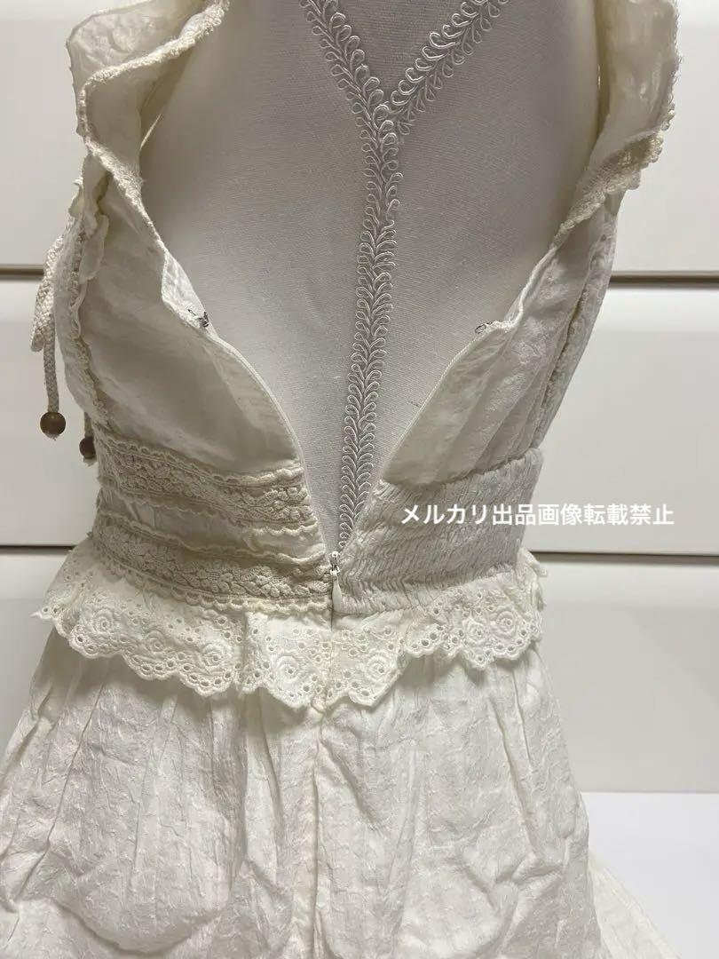 V*V様 希少LlZ LISAホワイトレースアップフリルスカパンワンピース姫ロリ