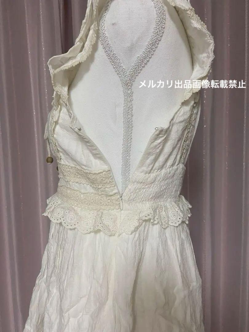 V*V様 希少LlZ LISAホワイトレースアップフリルスカパンワンピース姫ロリ