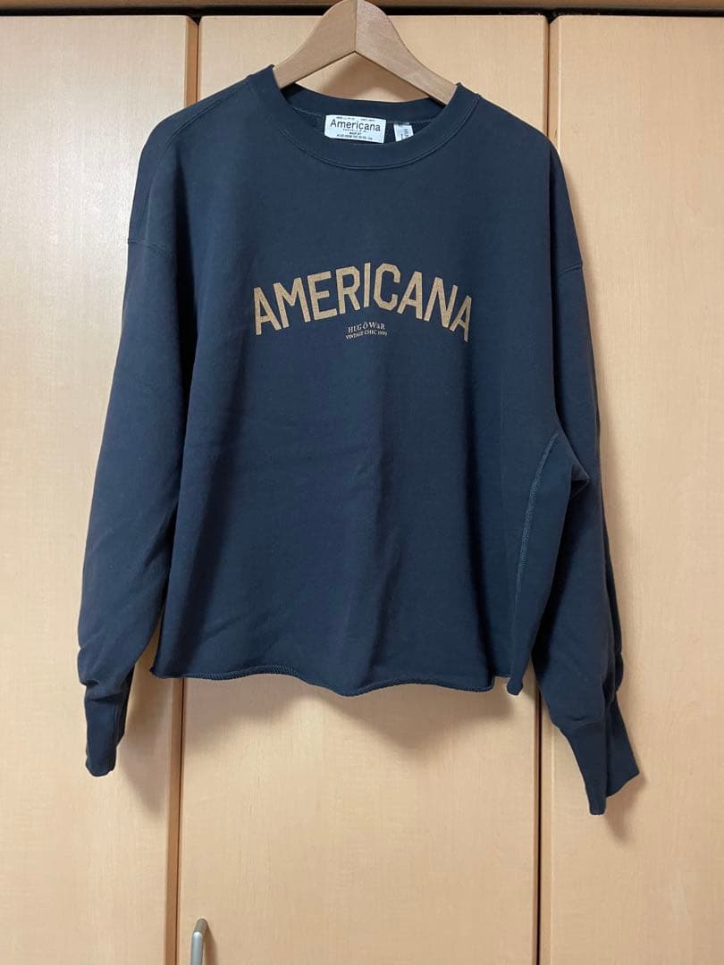 健康 Americana×HUG O WaR コラボ プリントワイドスウェット SIZE Hug O War 気軽な