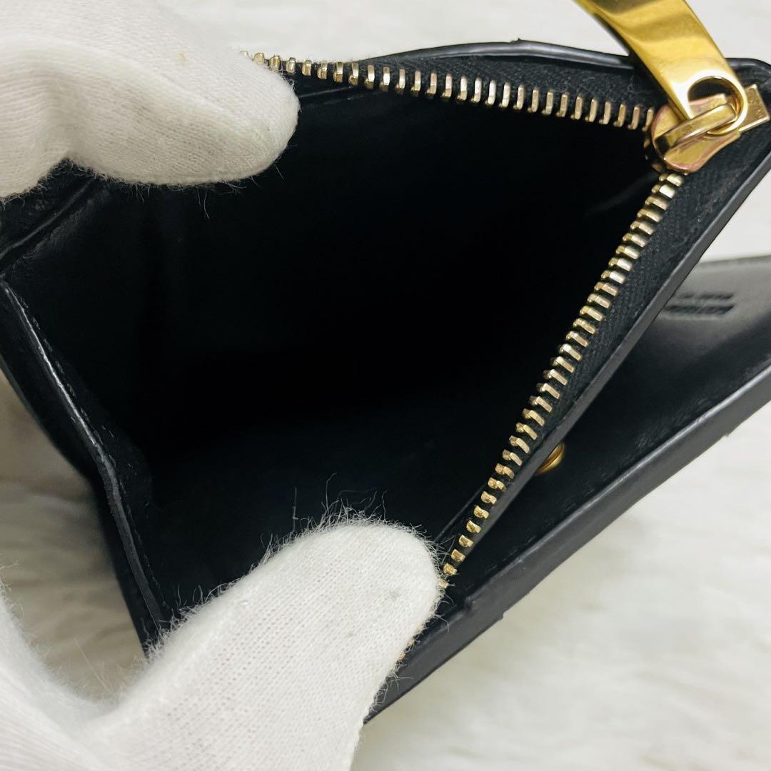 極美✨ボッテガヴェネタ 二つ折り財布 カセット マキシイントレ レザー 黒