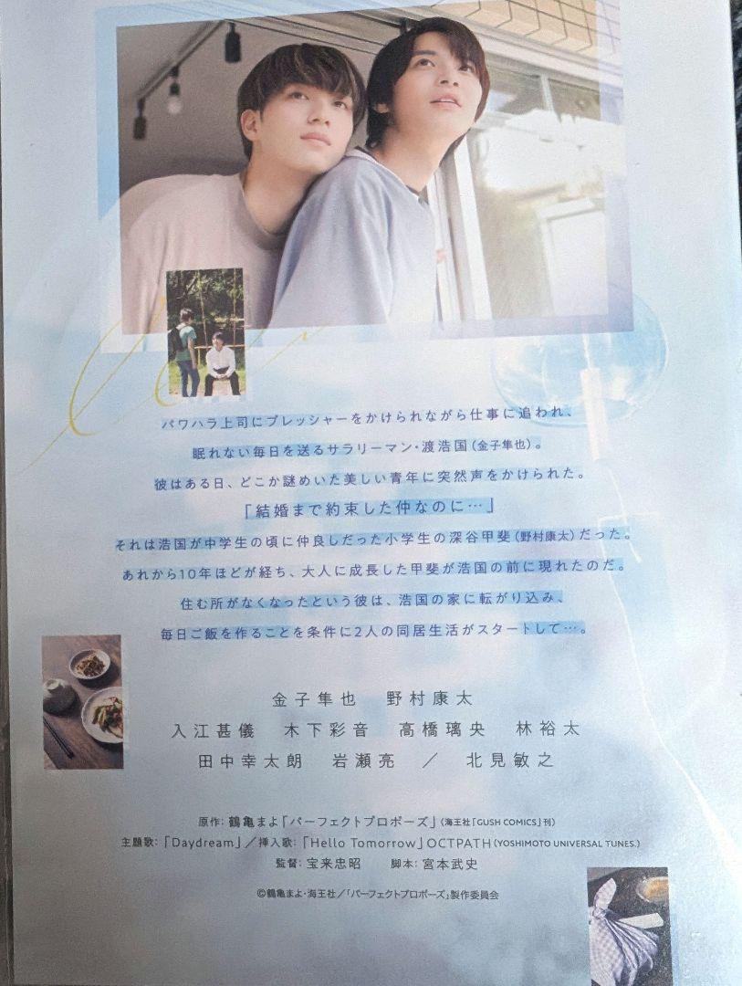 パーフェクトプロポーズ　DVD　特典付き　野村康太　金子隼也