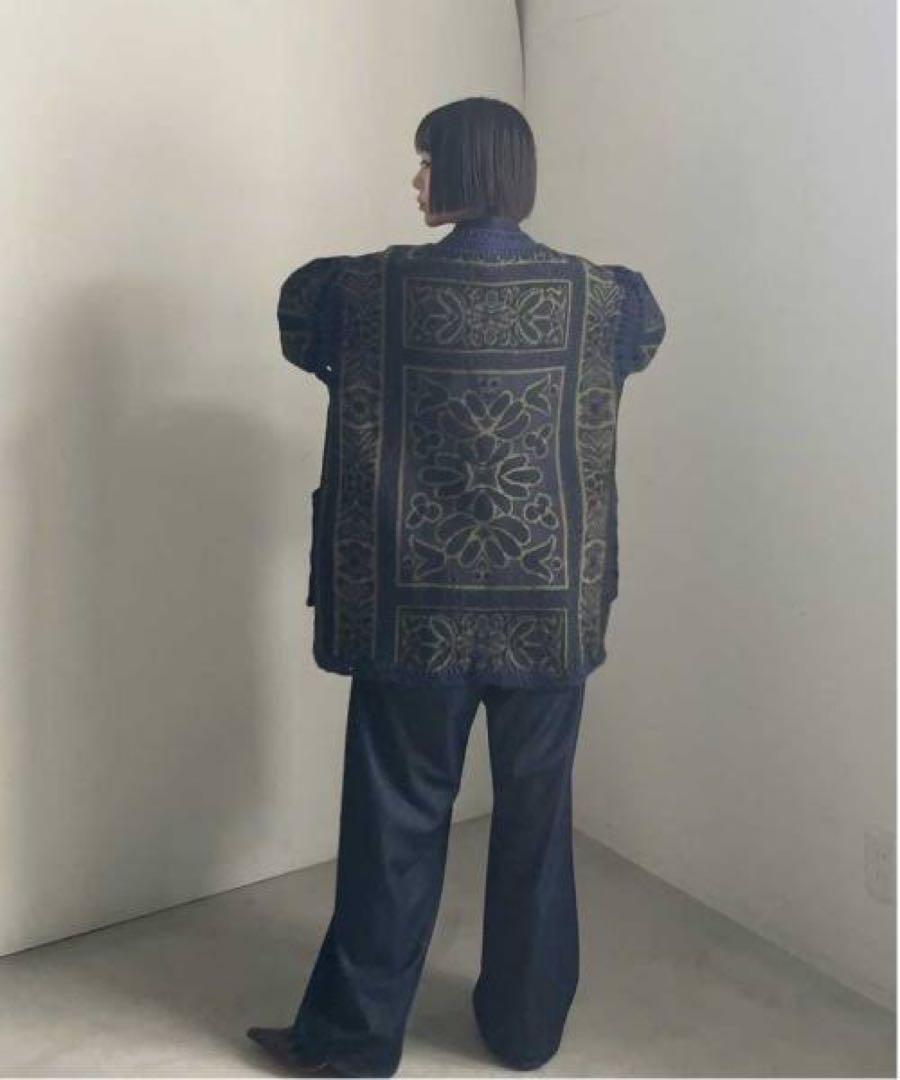 ジャケット・アウター AMERI VINTAGE RUG PATTERN KNIT JACKET