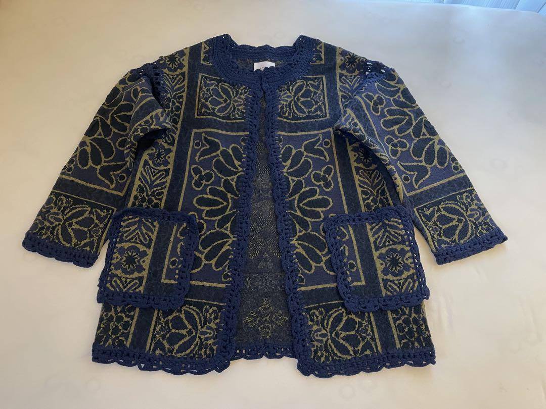 ジャケット・アウター AMERI VINTAGE RUG PATTERN KNIT JACKET