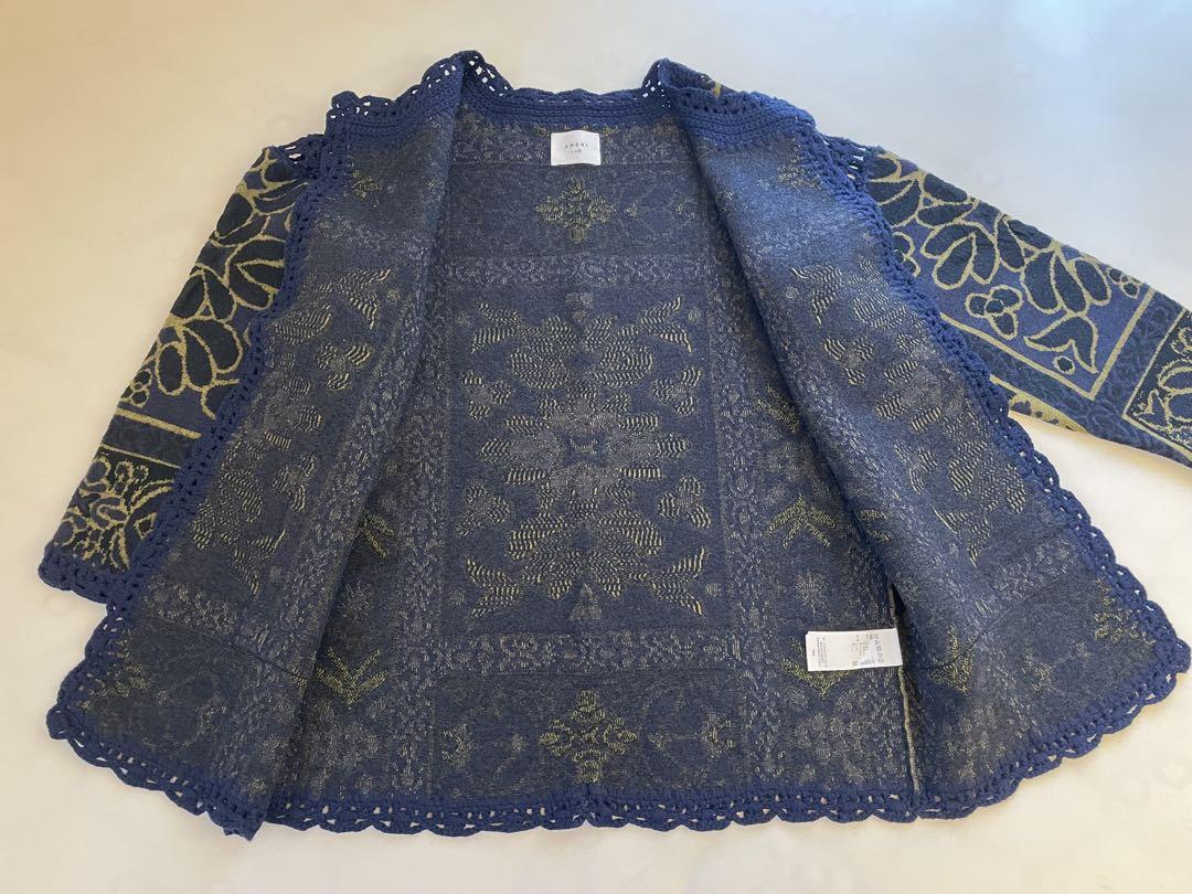 ジャケット・アウター AMERI VINTAGE RUG PATTERN KNIT JACKET