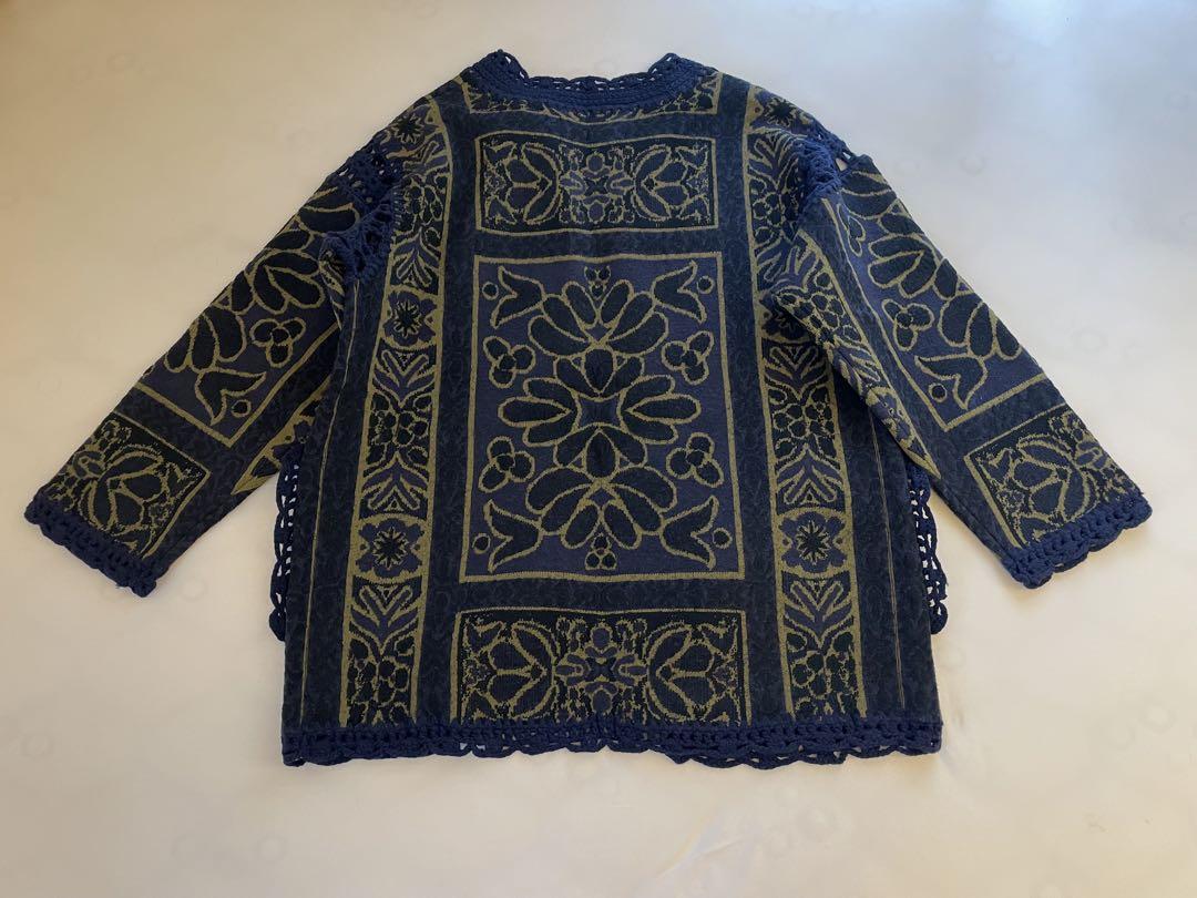 ジャケット・アウター AMERI VINTAGE RUG PATTERN KNIT JACKET