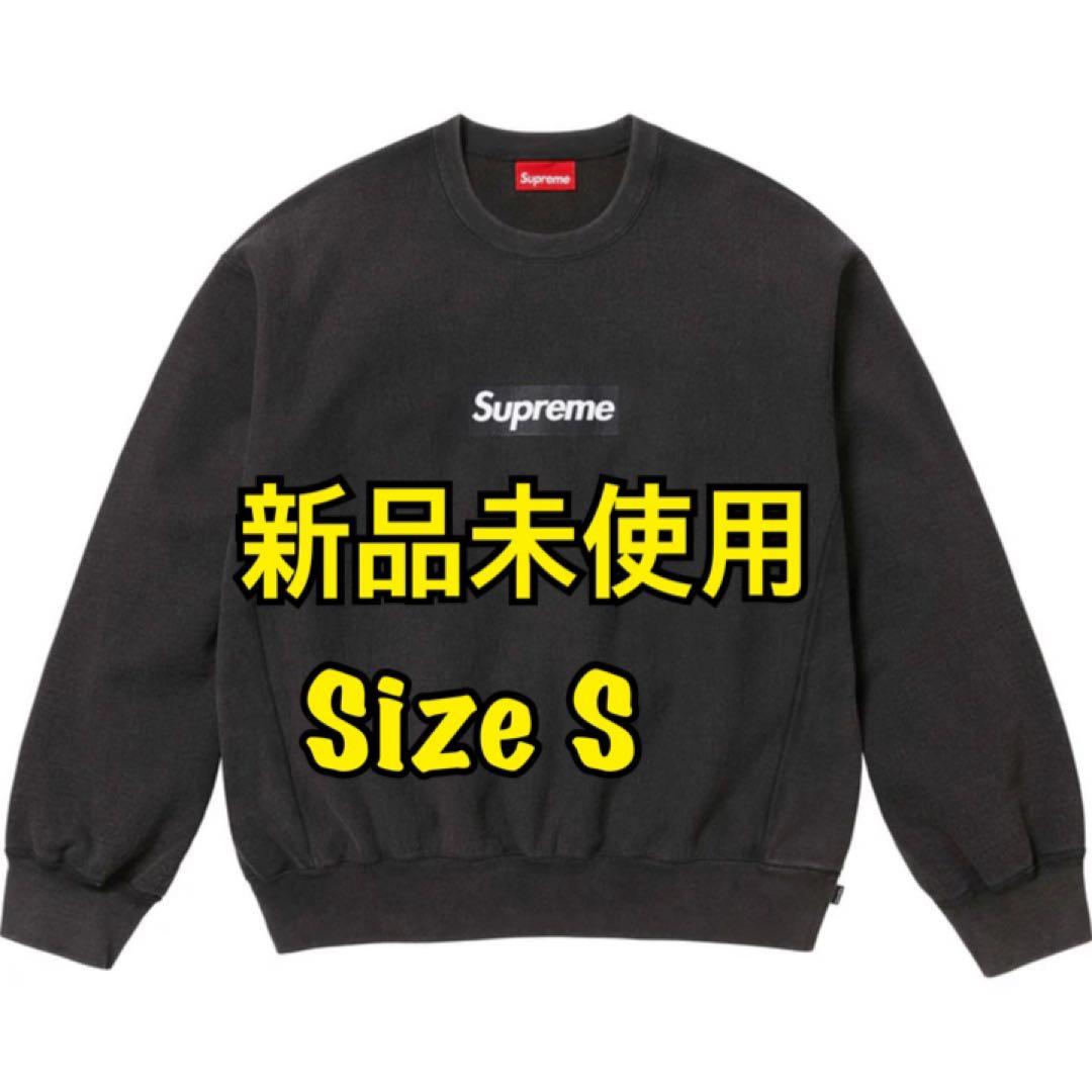 Supreme Washed Box Logo Crewneck 黒S