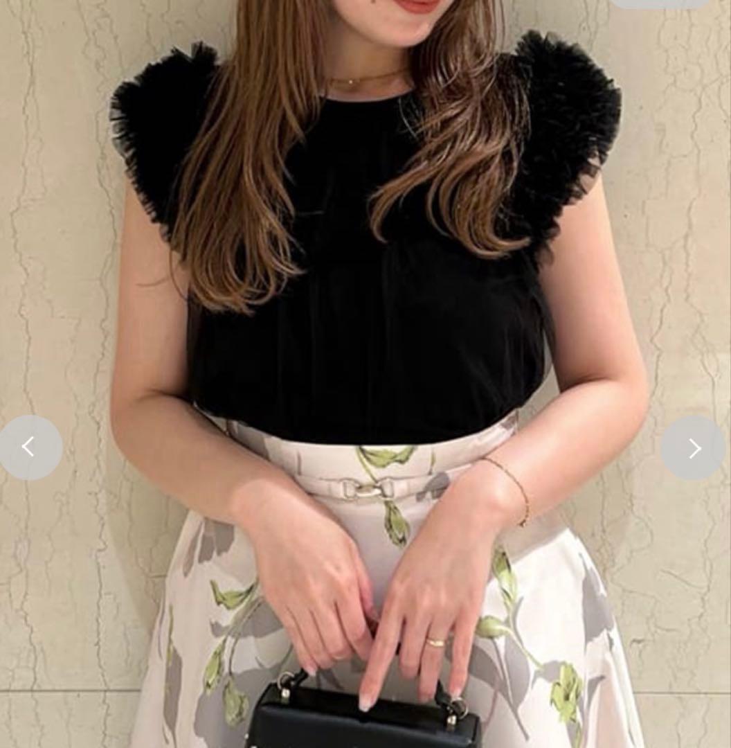 CELFORD チュールスリーブ レイヤードカットソー