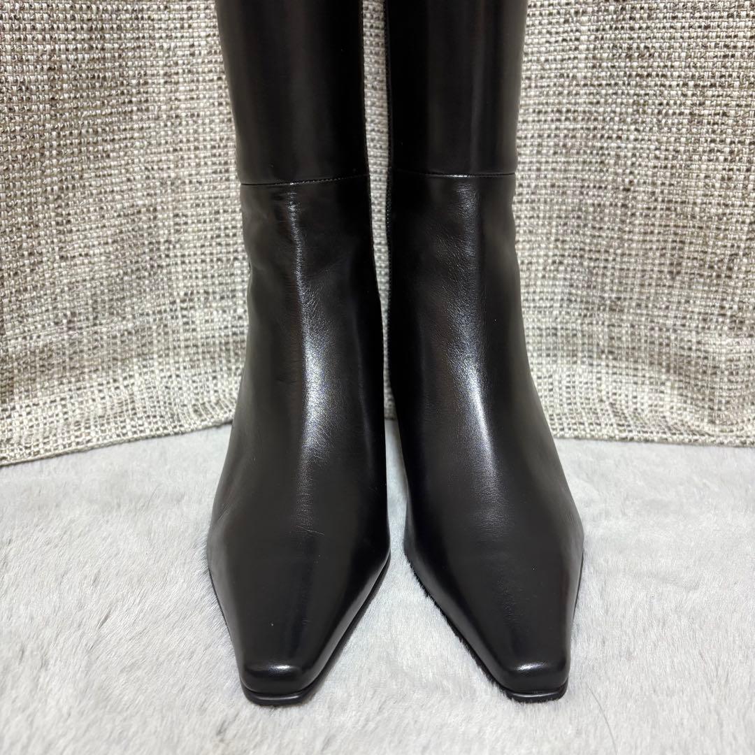 【極美品】REGAL ポインテッドトゥ ロングブーツ ブラック 【極美品】REGAL ポインテッドトゥ ロングブーツ ブラック