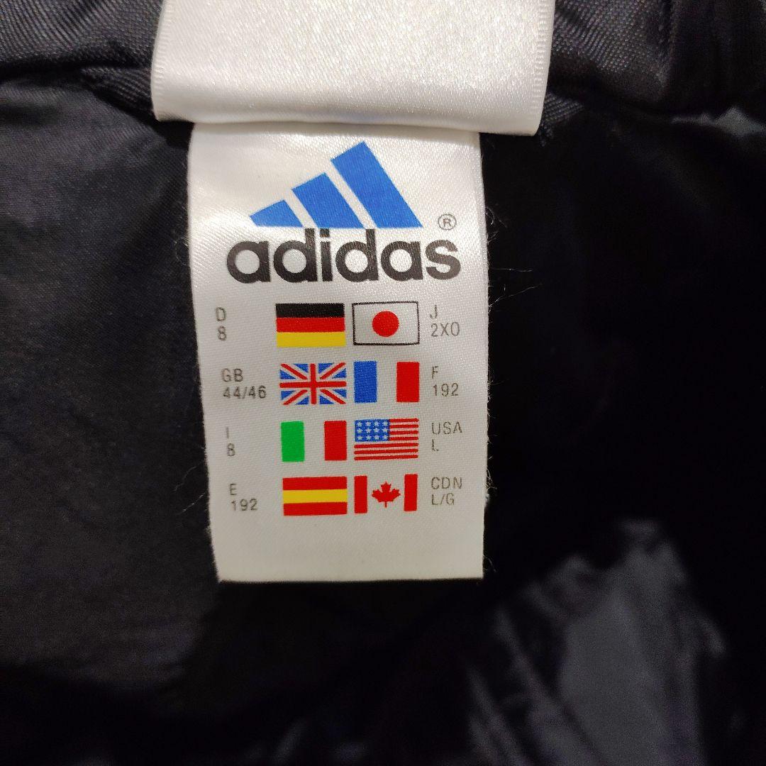 adidas　ACミラン　ベンチコートジャケット　黒/赤/万国旗　2XO