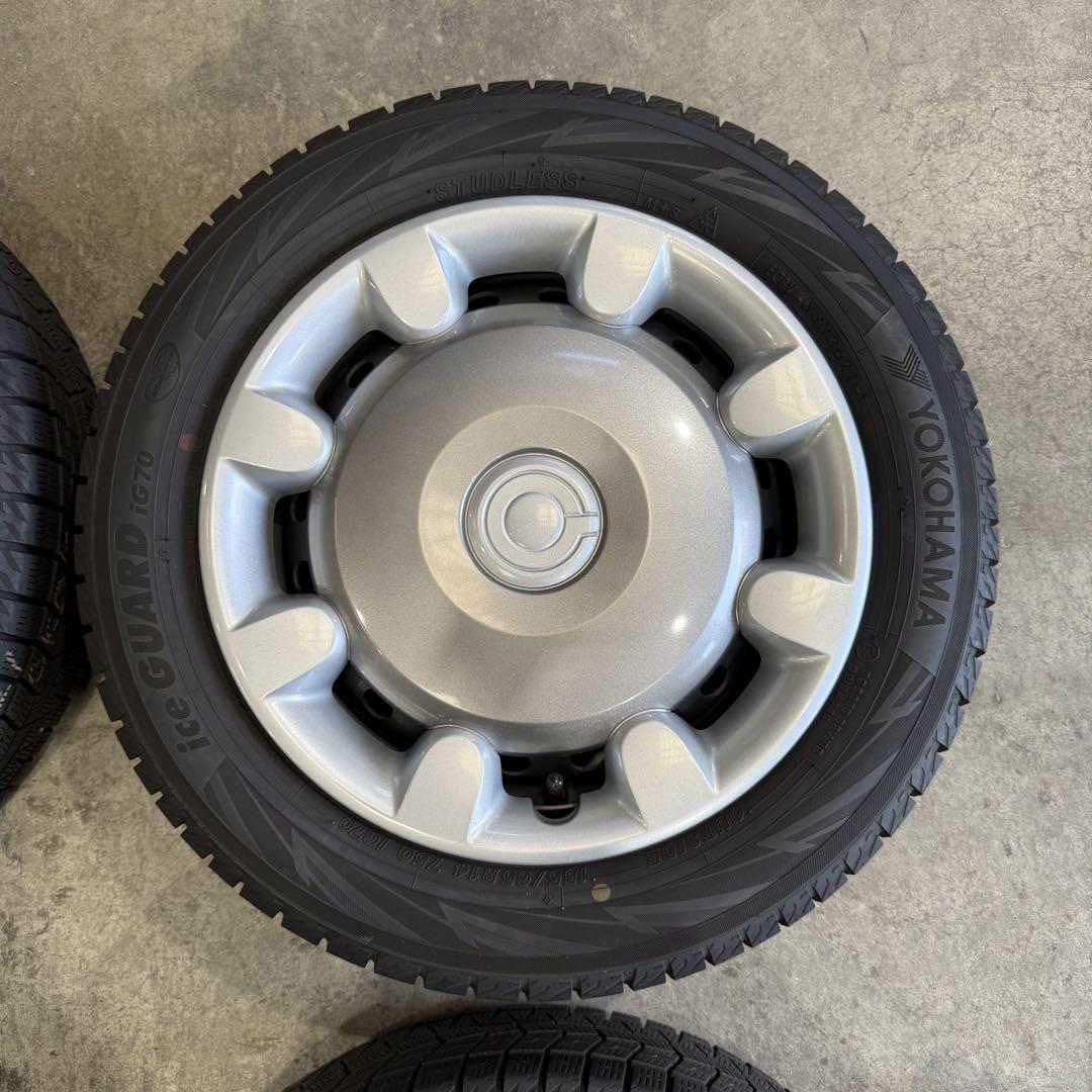 4本送料込み 155/65R14 ホイールセット　ムーヴキャンバス純正スチール