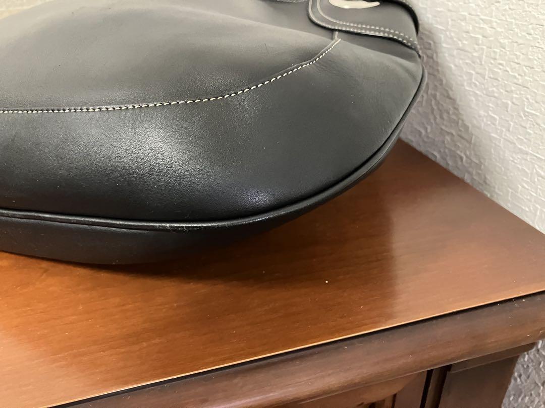 BALLYブラックレザーショルダーバッグ