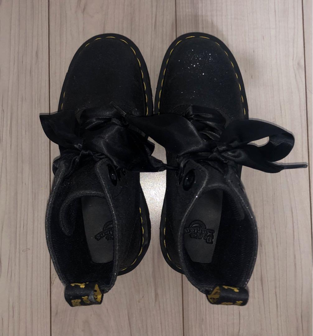23cm 美品 Dr.Martens MOLLY GLITTER 黒 jadon