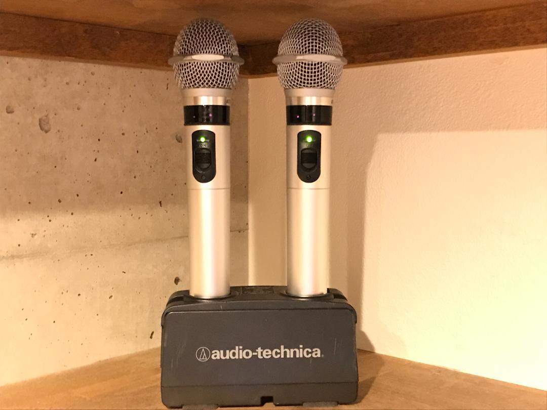 audio-technica　ワイヤレスマイク、バッテリーチャージャーのセット