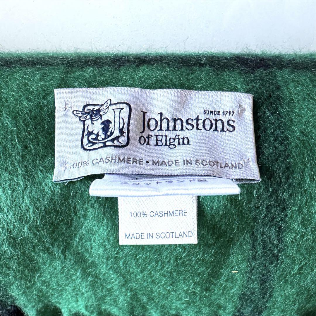 【正規品】Johnstons of Elgin /カシミヤ大判ストール チェック