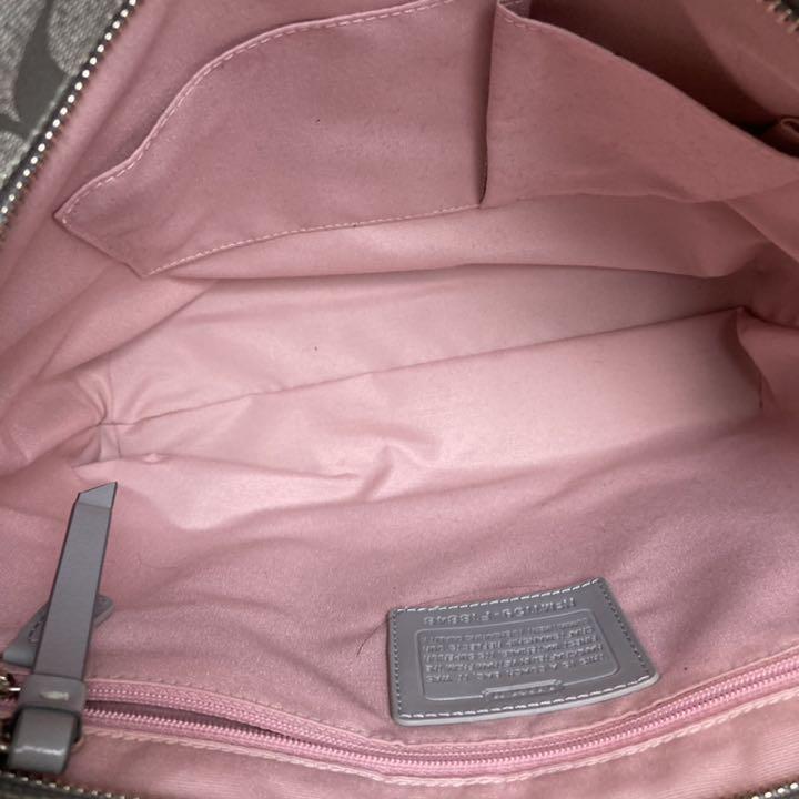 最安値最新作 美品 シグネチャー ストライプ ヘリテージ ynkbP-m18437913002 COACH コーチ トートバッグ 品質保証SALE