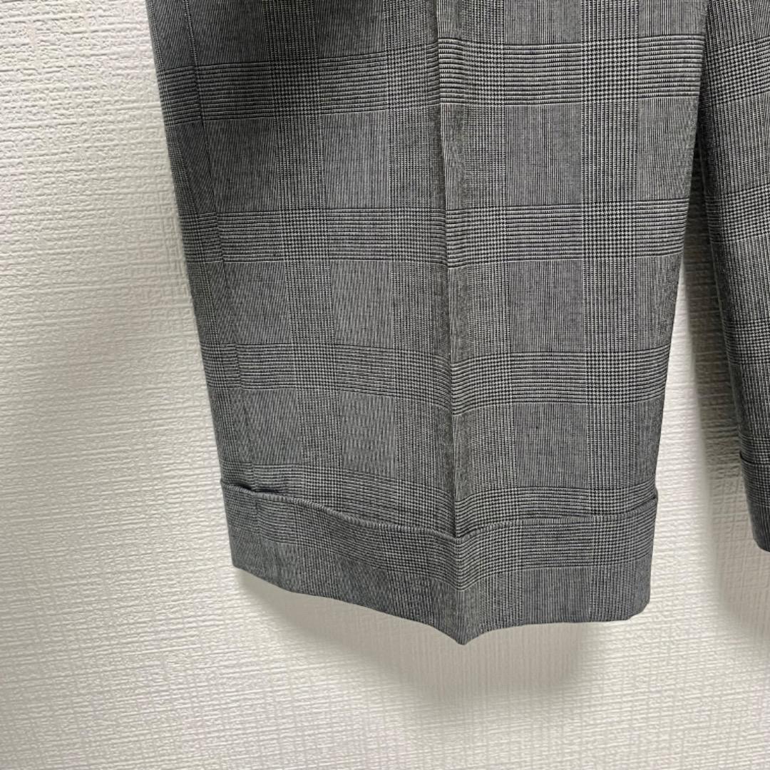 洋服の青山　アンカーウーマン　チェック柄　ジャケット　ワイドパンツ　セットアップ
