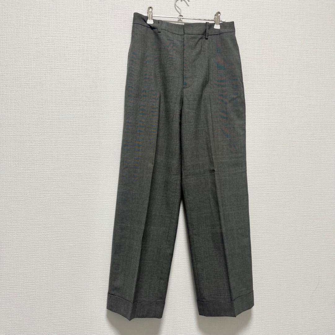 洋服の青山　アンカーウーマン　チェック柄　ジャケット　ワイドパンツ　セットアップ