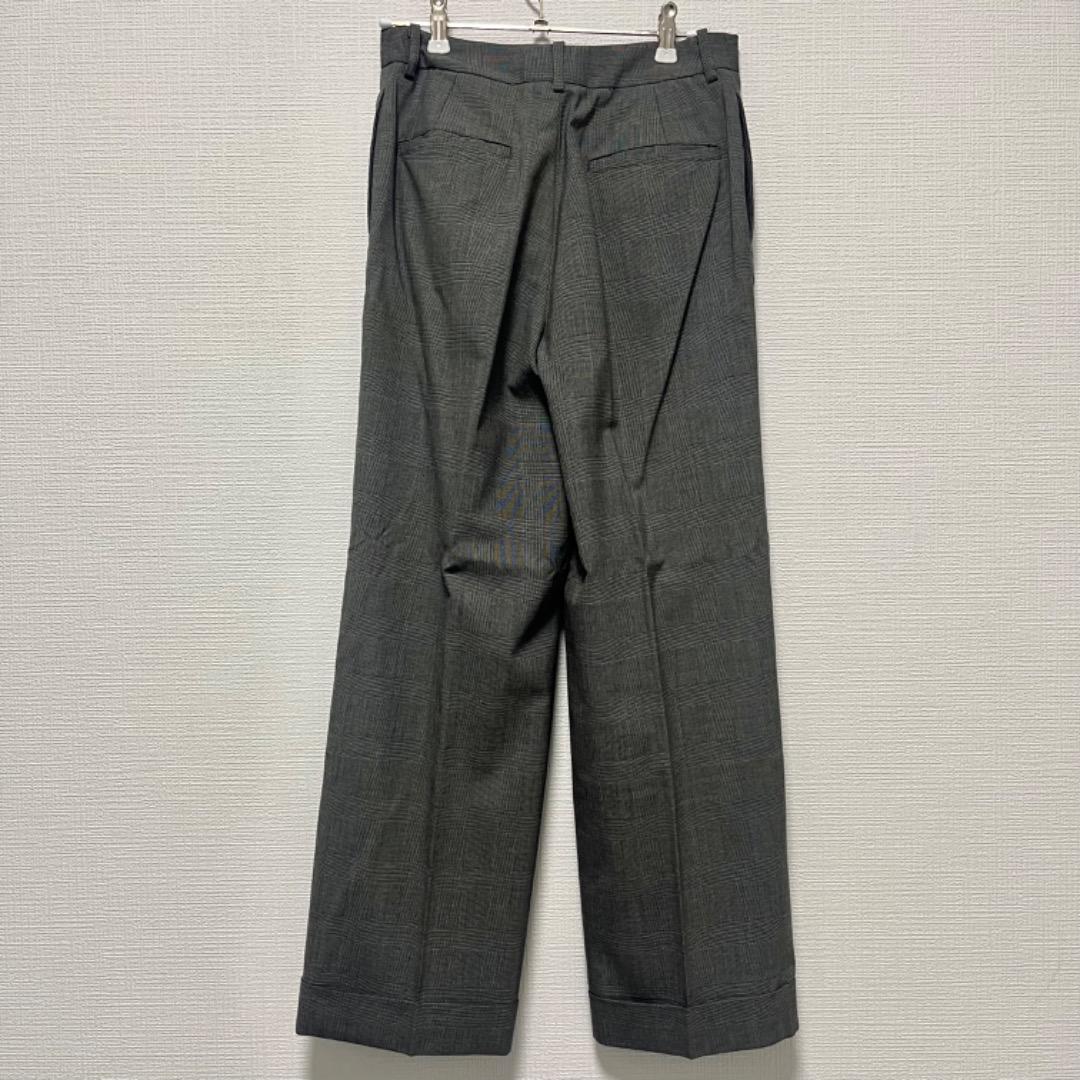 洋服の青山　アンカーウーマン　チェック柄　ジャケット　ワイドパンツ　セットアップ