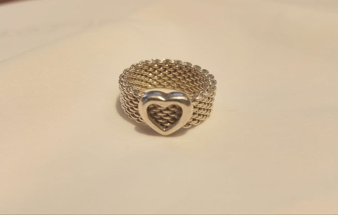 Tiffany Co. メッシュ ハートリング 5号〜6号相当TIFFANY