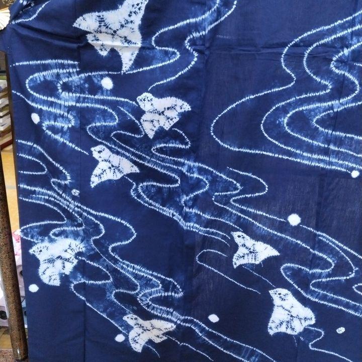 11藍染手絞り浴衣お仕立て上がり 画像2
